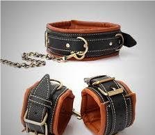 Collar Leash + Handcuffs Set